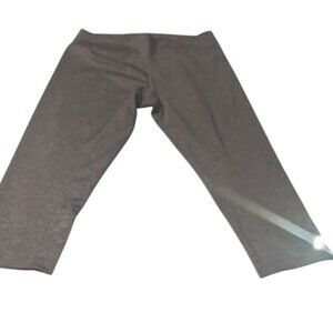 Asics Gray Cropped Leggings Womens LG Polyester/Elastane Blend Stretchy Activewe